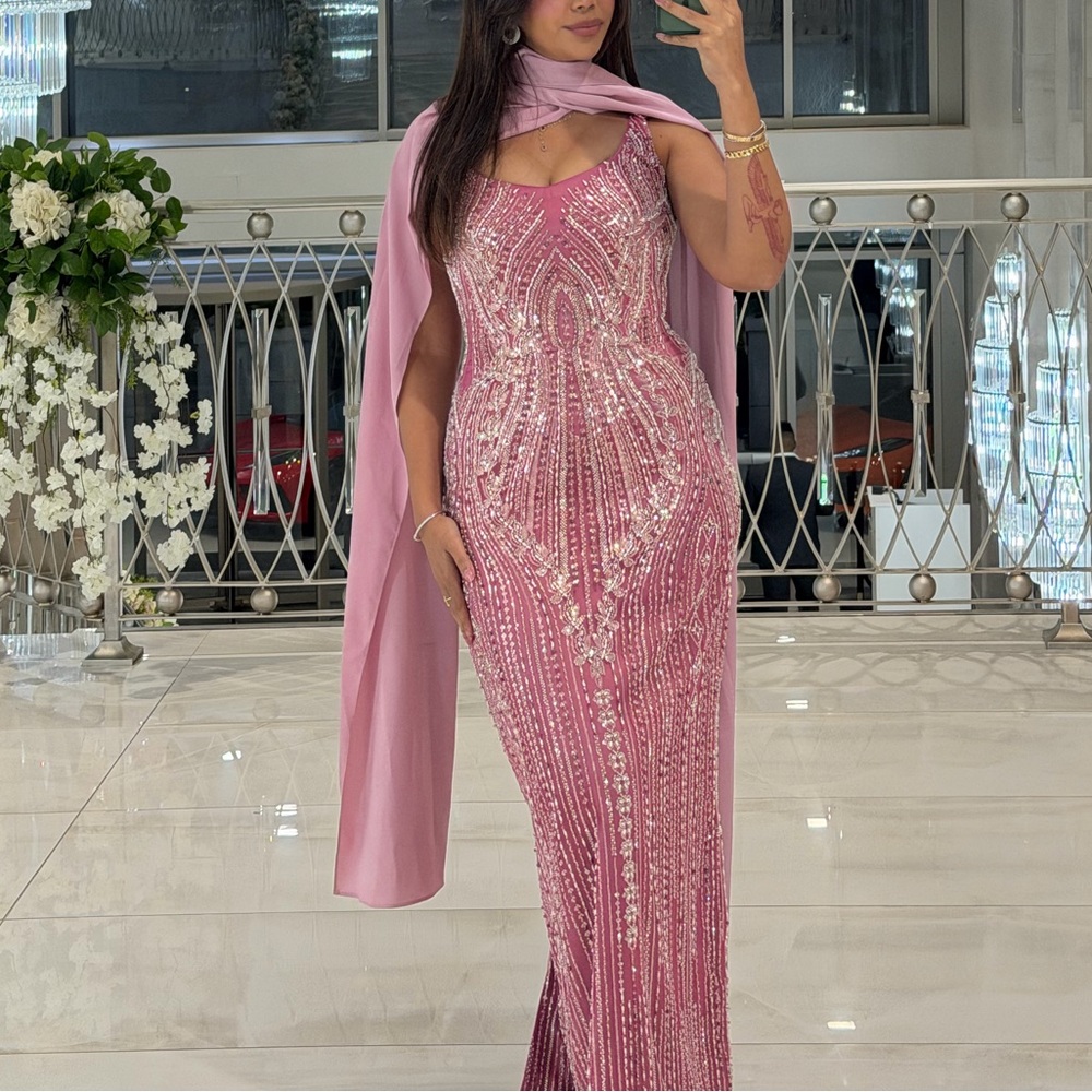 Pink Beaded Dress